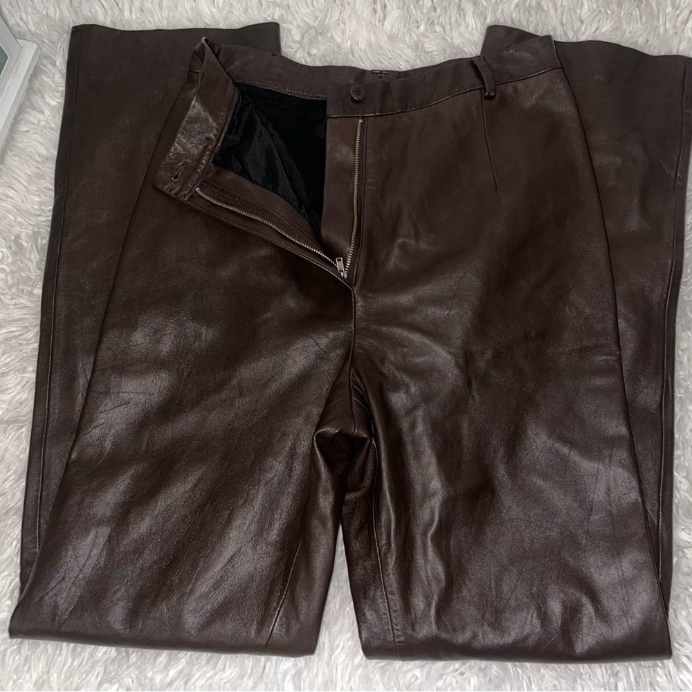 Brown Leather Pants